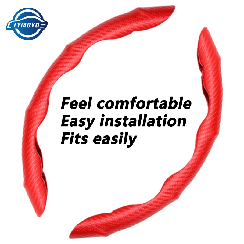 

1Pair Carbon Fiber Look Car Steering Wheel Booster Non-Slip Interior Decoration Accessories Steering Wheel Cover For car Deco