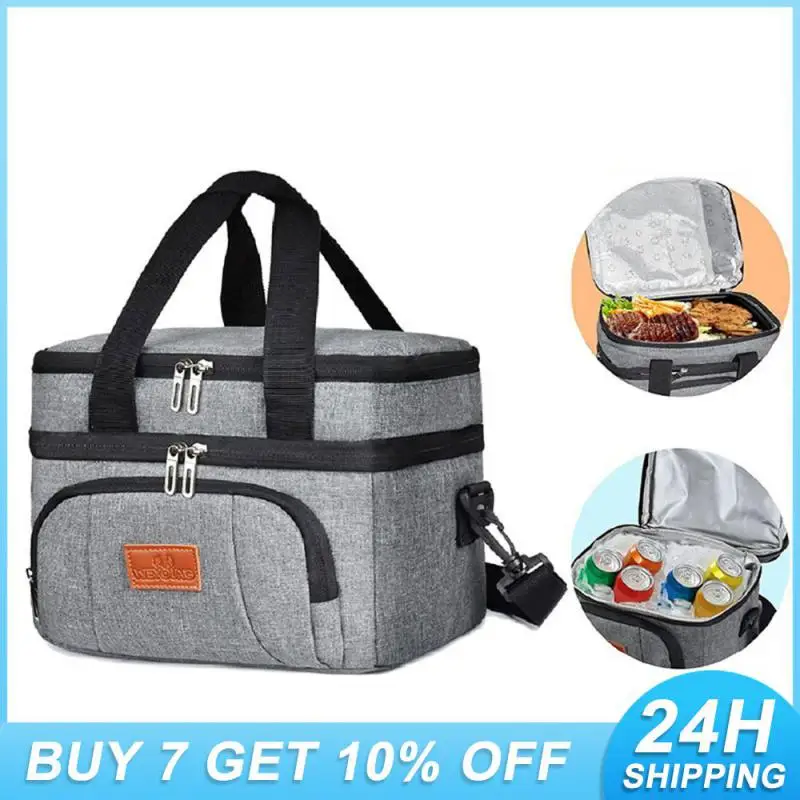 

Oxford Cloth Lunch Bag Thickening And Increasing Grey Home Supplies Picnic Bag Easy To Carry Pink Outdoor Supplies Incubators