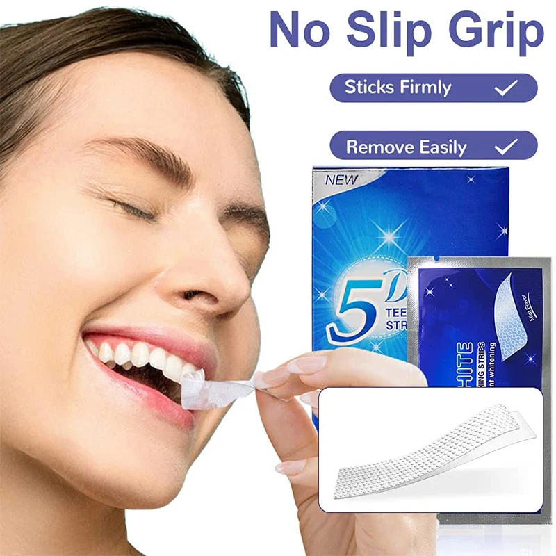 

5D Gel Teeth Whitening Strips White Tooth Dental kit Oral Hygiene Care Strip for false Teeth Veneers Dentist seks Whiten gel