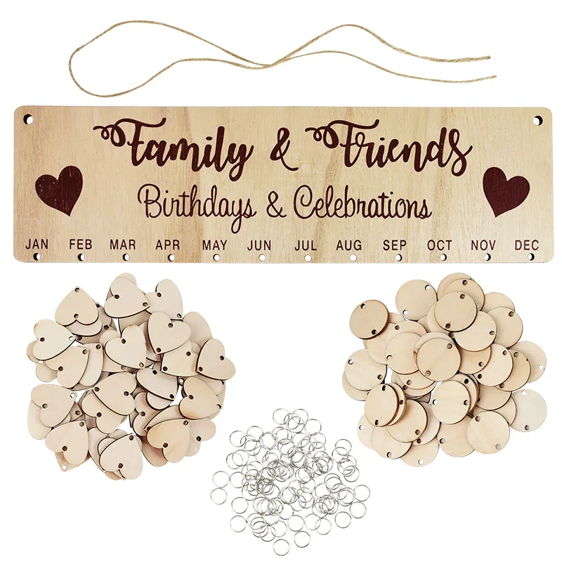 

Деревянные доски-напоминания о днях рождения набор из 5 шт