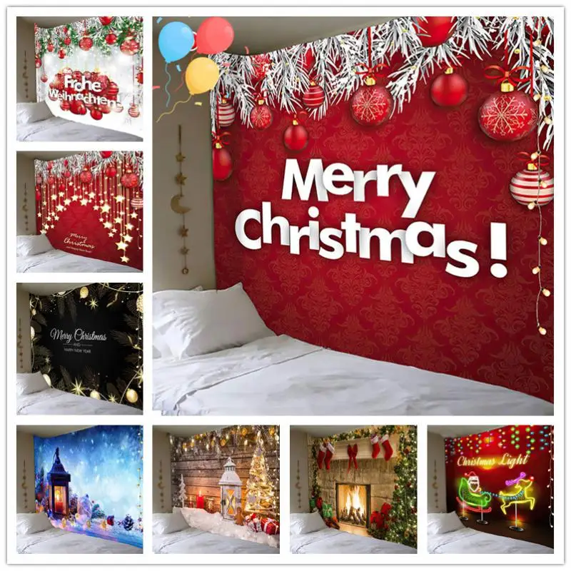 

Christmas Festive Hanging Cloth Background Cloth Wall Decoration Tapestry Home Decor Wall Hanging Festive Background Cloth