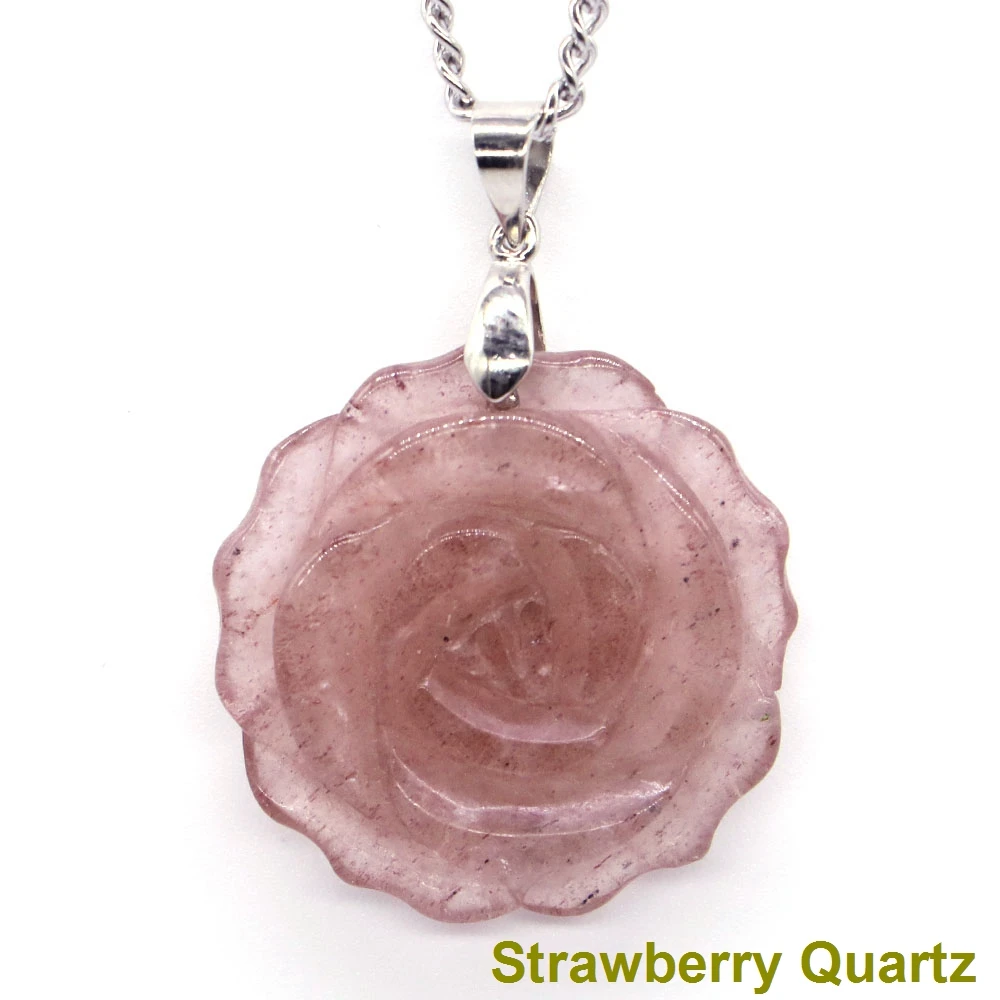 

Ожерелье из розового кварца 25 мм