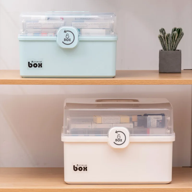 

Home Medicine Box, Medicine Storage Box, New Home-mounted Large-capacity Medicine Box, Small Multi-layer Emergency Medical First