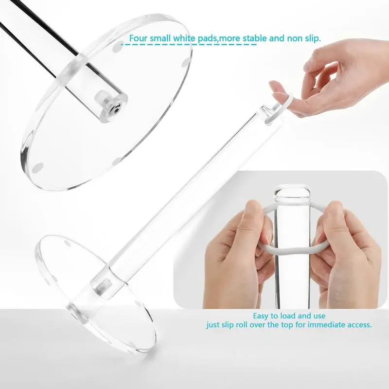 Подставка для туалетной бумаги акриловый держатель органайзер в ванную комнату