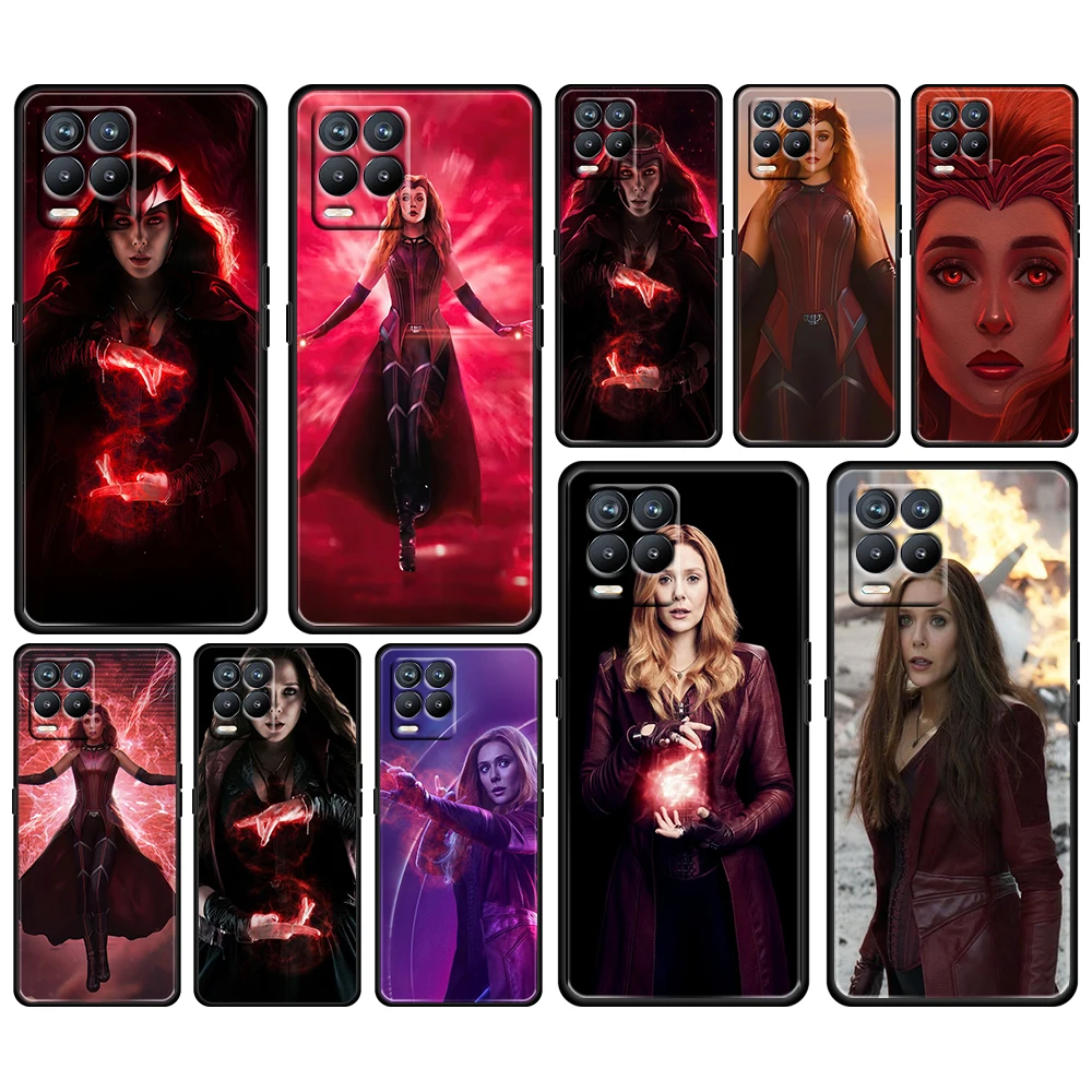 

Marvel Scarlet Witch For OPPO GT Master Find X5 X3 Realme 9 8 6 C3 C21Y Pro Lite A53S A5 A9 2020 Black Phone Case Cover Coque