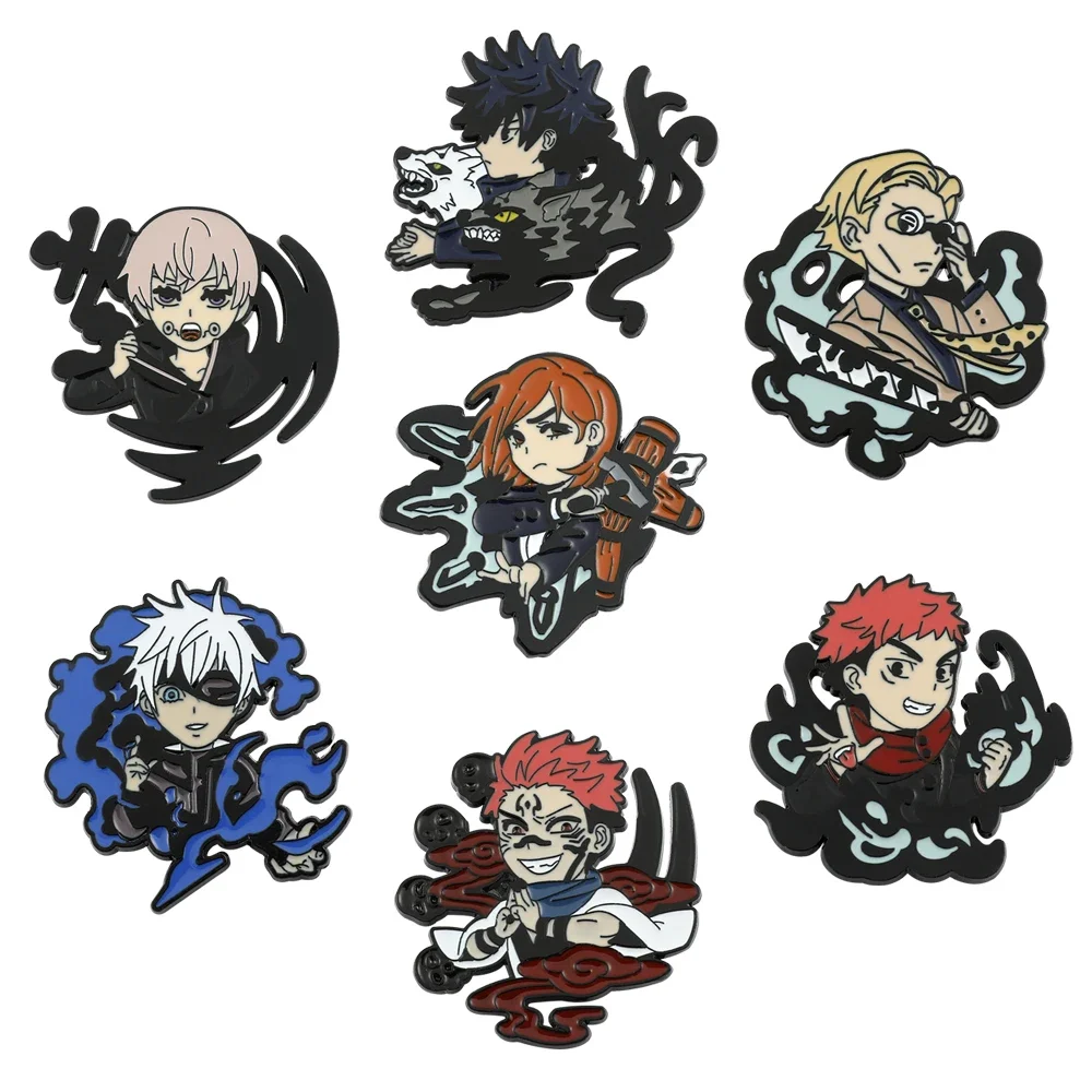 

Anime Jujutsu Kaisen Brooch Cosplay Itadori Yuji Fushiguro Megumi Badge Enamel Brooch Clothing Backpack Pins for Fans Gifts