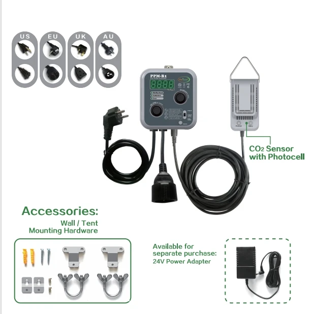 Цифровой контроллер CO2 электронный генератор углекислого газа для детской