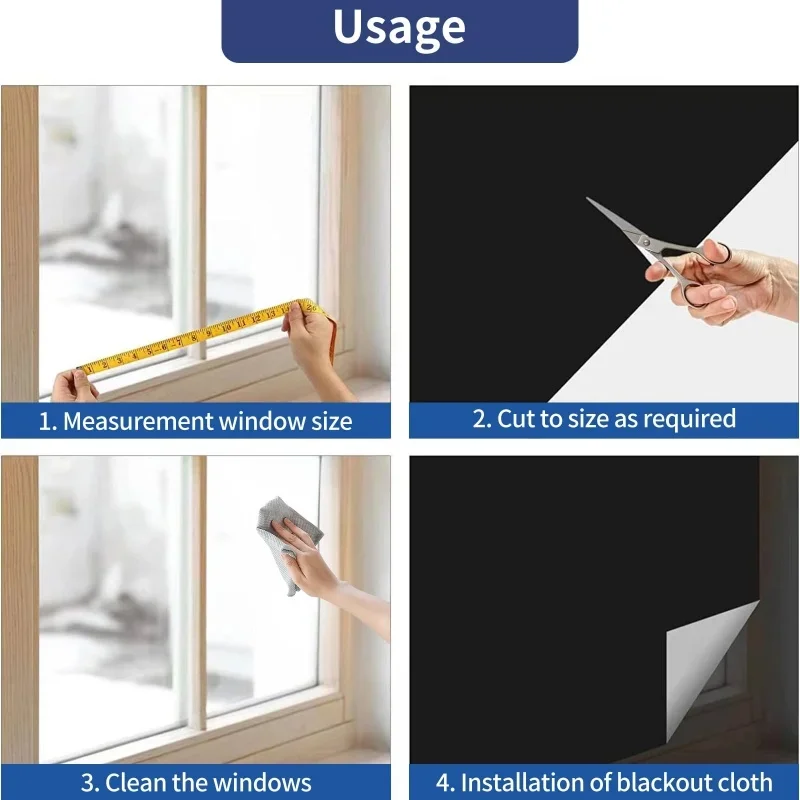 100% портативные плотные шторы пленочные тряпки дорожные временные оконные жалюзи