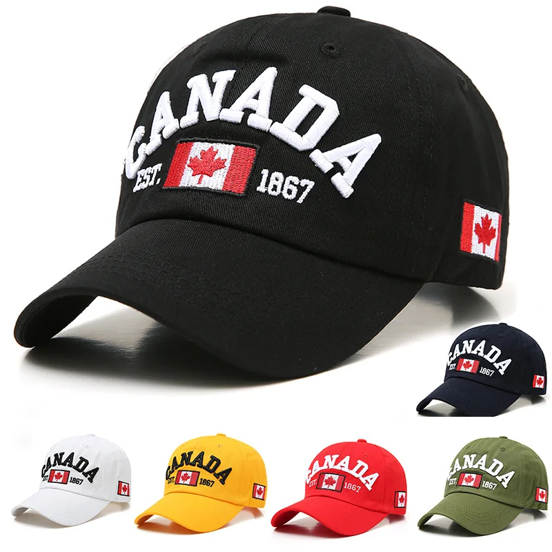 

New Summer Men's Baseball Cap Hip Hop Embroidery Letter Canada Cap Ladies Men's Snapback Gorras Hombre Hat Casual Hip-hop Hat