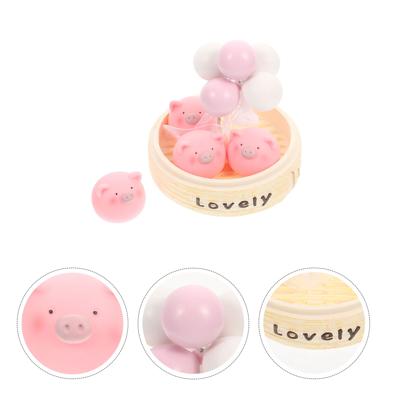 

Statue Decoration Office Ornament Gifts Steamer Decoration Piggy Pigs Car Decor Figurines Home Decor