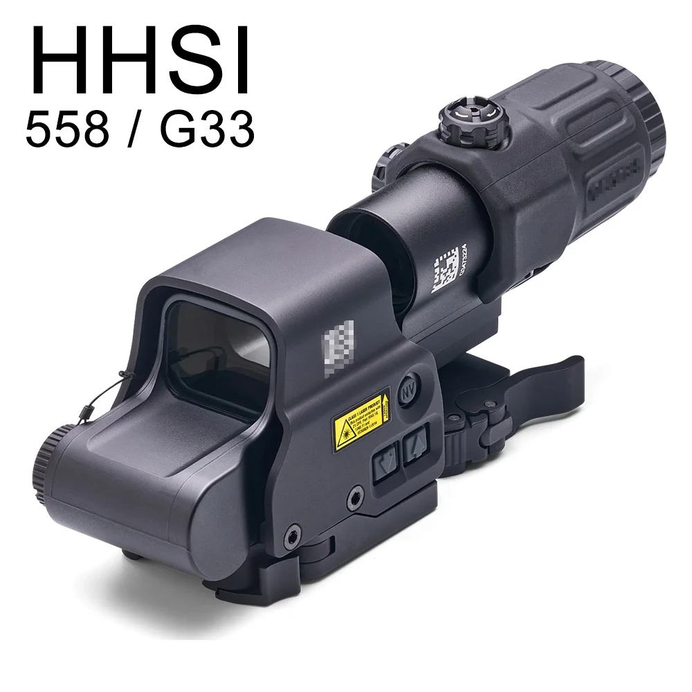 

Голографический Гибридный Красный точечный прицел HHSI EXPS3/G33, 3X воспламенитель, компактный металлический прицел для винтовки, охоты с логотипом