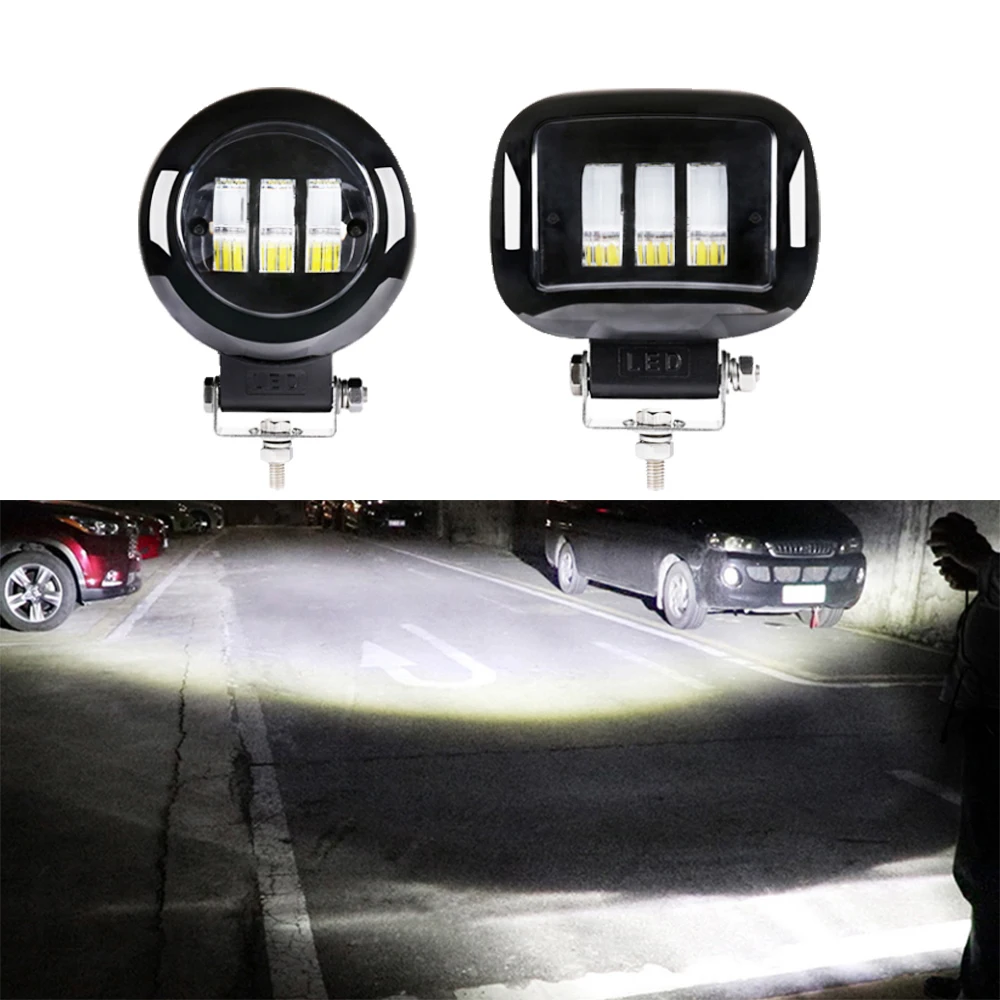 

1pc Work Light Round Square 6D Lens 5Inch for Car ATV SUV UTV Trucks Offroad Motorcycle Auto Working Driving Fog Lights Headlamp