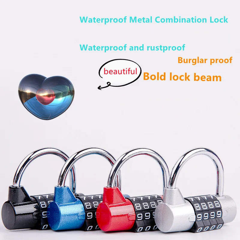 

4 5-bit large password lock gym cabinet locker padlock club toolbox anti-theft window small lock