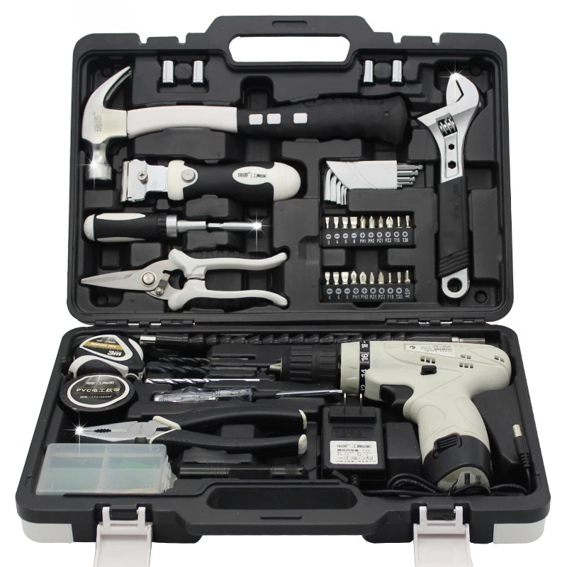 

Hardware tool combination set household manual maintenance toolbox automobile carrier set