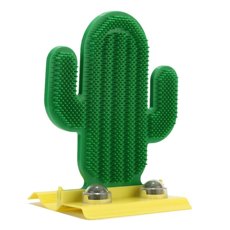 

Indoor Cat Cactus Self Message Brush Interactive Cat Toy Catmint Container