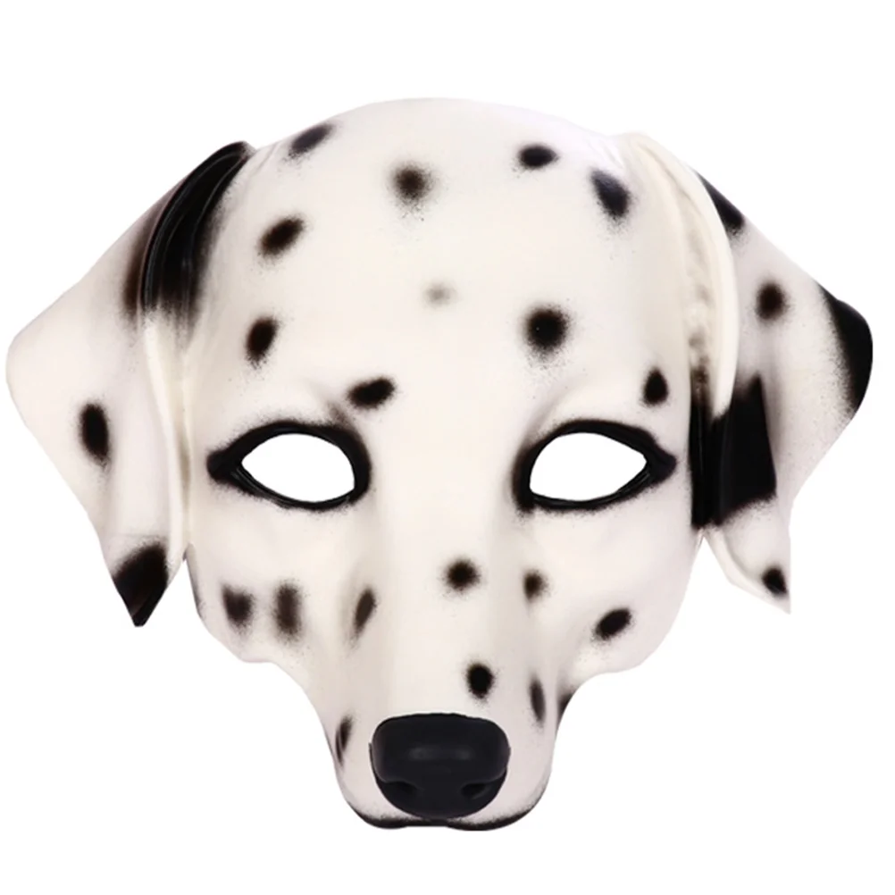 

Sheet Masks Face Dalmatians Unisex Role-play Animal Stage Performance Cosplay 29x22cm Decorative White Pu Foam Men Women