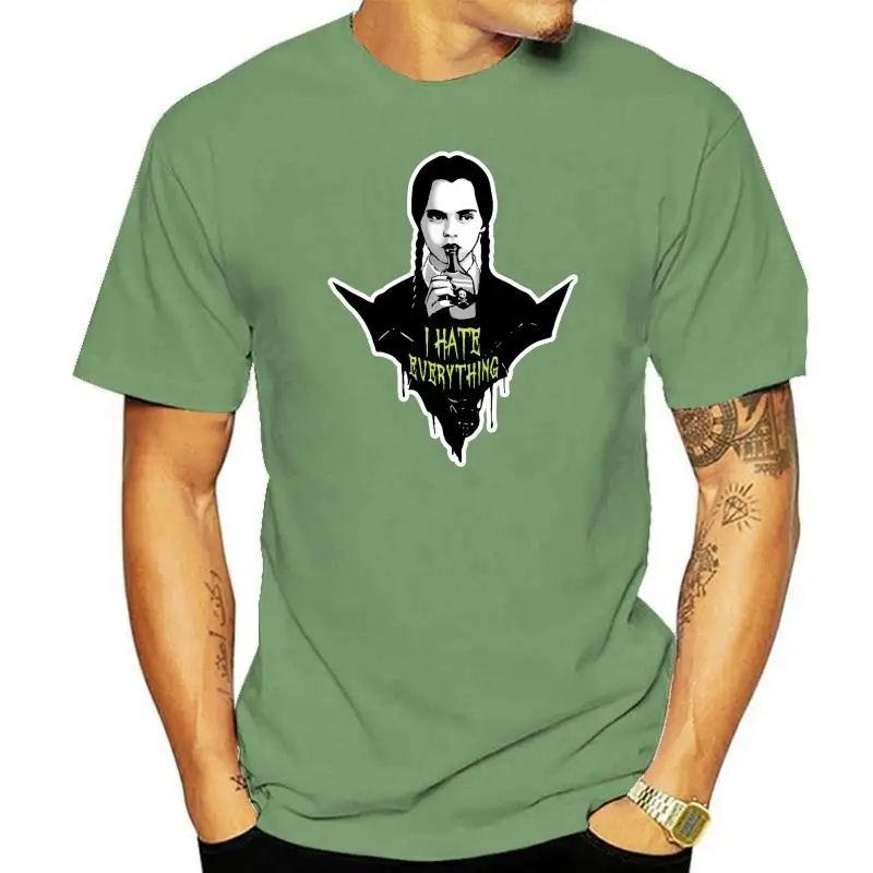 

Черная футболка с надписью наклейки с эмо и надписью «I Hate All», 2Xl, 45Xl