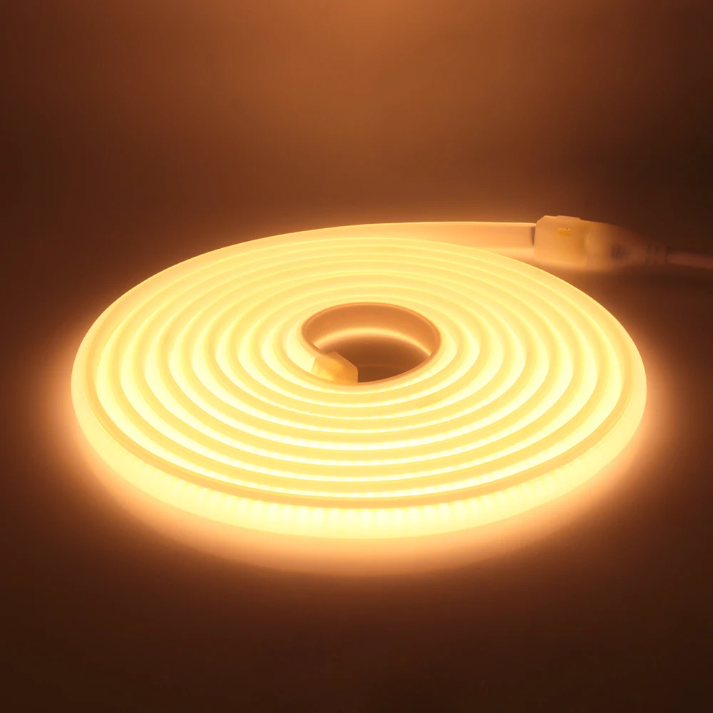 

XUNATA гибкая светодиодная лента 220В теплый белый 288 светодиодов/м