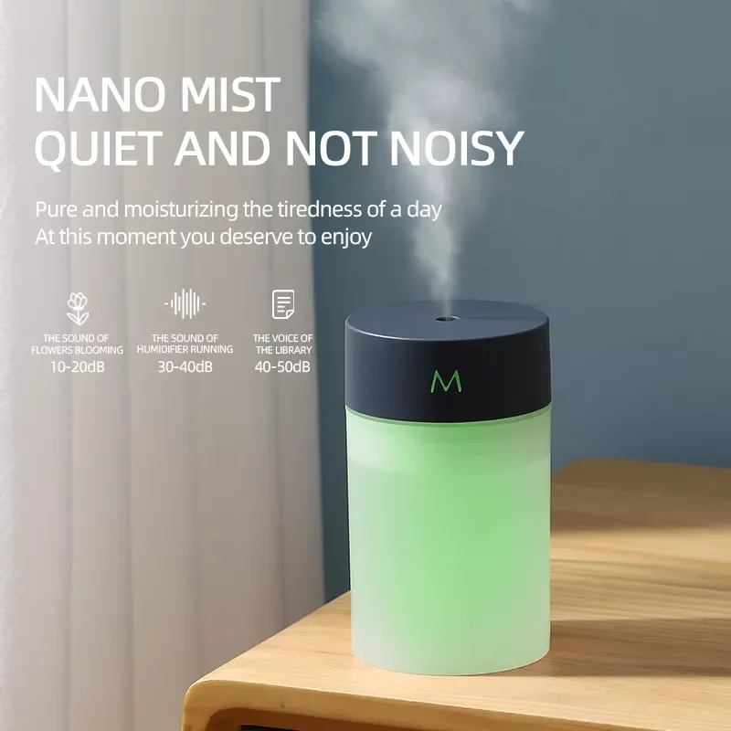 

260ML Air Humidifier Ultrasonic Mini Aroma Essential Oil Diffuser USB Mist Maker Sprayer Atomizer LED Lamp for Home Car