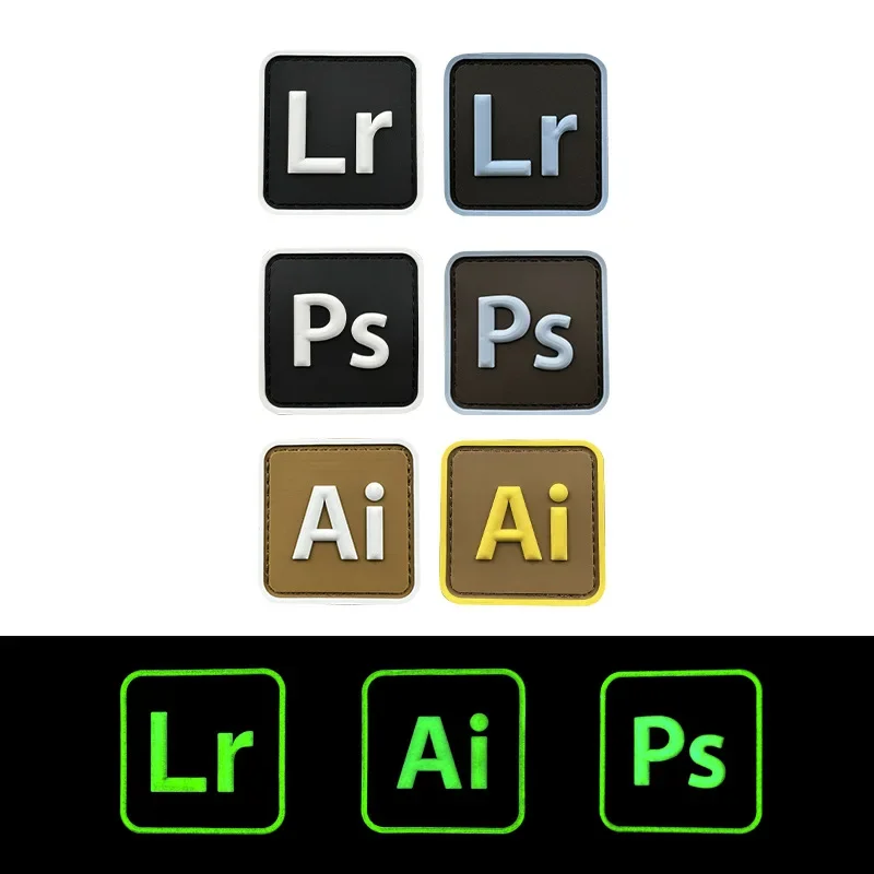 PS AI LR 3D нашивки на липучке из ПВХ для одежды открытом воздухе модный тактический
