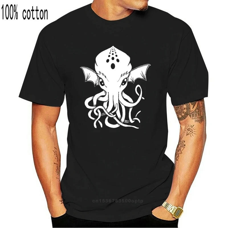 Футболка CTHULHU белый Некрономикон lovecraft kawaii tentacle унисекс мужские и женские |