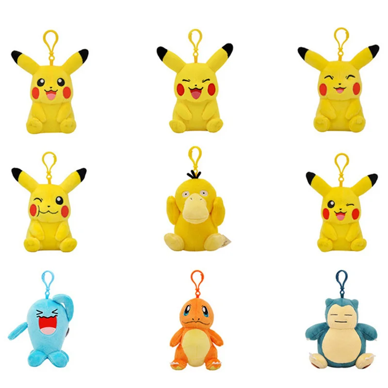 

Pokemon Cartoon Plush Pendant Pikachu Snorlax Psyduck Kawaii Plush Doll Pendant Keychain Wholesale