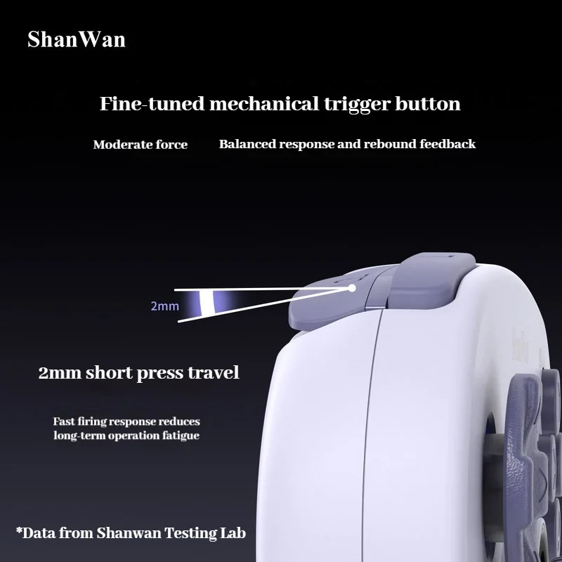 Фото Игровой контроллер ShanWan Q38 8K с двойным металлическим кольцом TMR, регулируемым джойстиком, тремя режимами, двойным мотором и микротриггерами №5