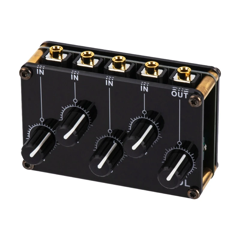 

Миксер L43D Stereo 4-in1out AUX пассивный миксер 3,5 мм линейный уровень управления смешиванием сигналов от игрока музыкальный инструмент