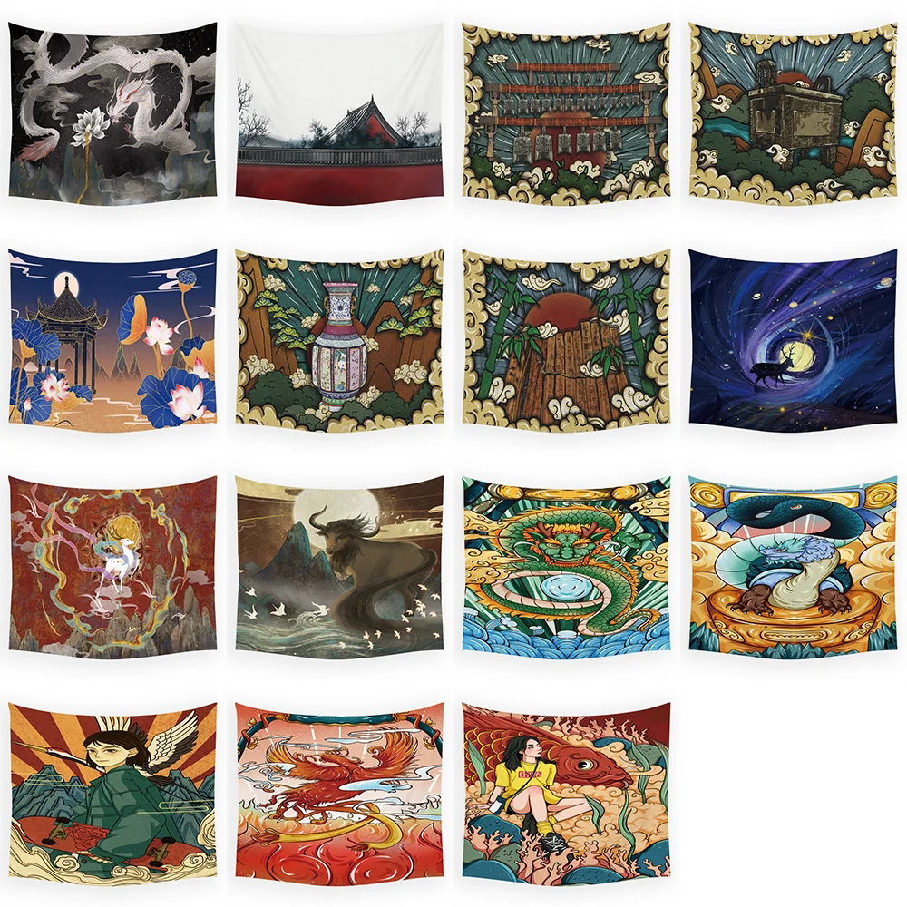 Домашний декор индийская мандала гобелен в китайском стиле ваза ведьмахство для