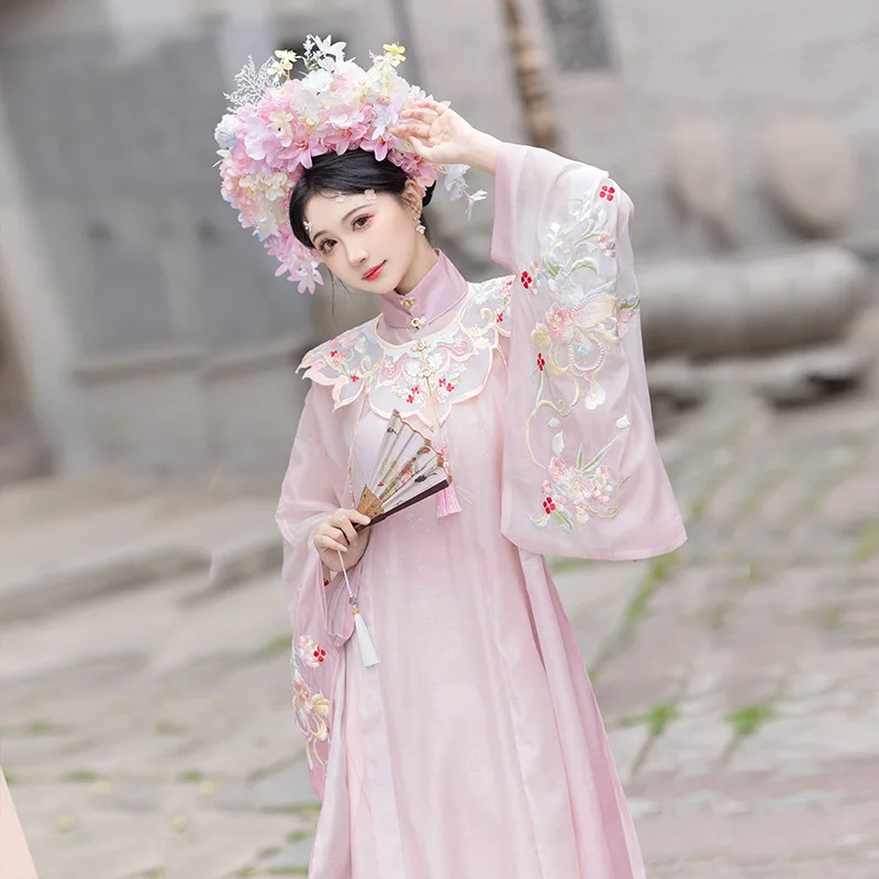 Оригинальная юбка Hanfu Female Ming Heavy Industry с вышивкой на лице лошади Tang Han Elements Весна и