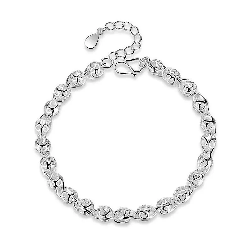 

Trendy Charm Silver Plated Ball Cut Cubic Zirconia Bracelets For Women 3A Quality CZ Bridal Wedding Party Jewelry Gift