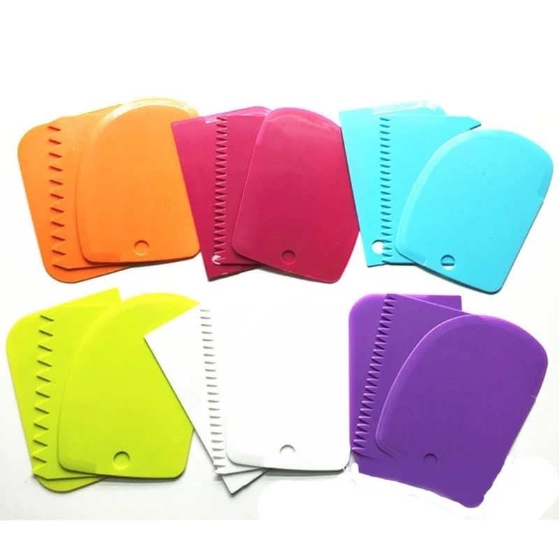 

Cake Bread Slicer Baking Pasty Tools 3pcs / Set Baking Tools for Cakes Dough Cutter Scraper Cake Blade Silicone Spatula