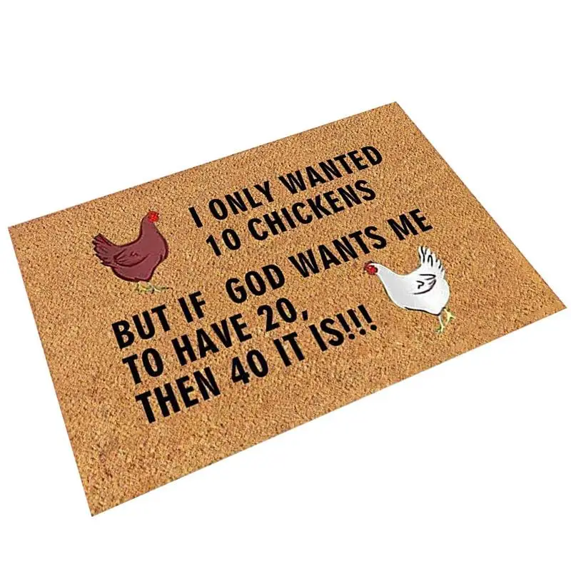 

Doormat Funny Front Door Mat 23.6*15.7inch Chicken Pattern Doormat Funny Front Door Mat Welcome Mat Bath Mat Entrance Floor Mat