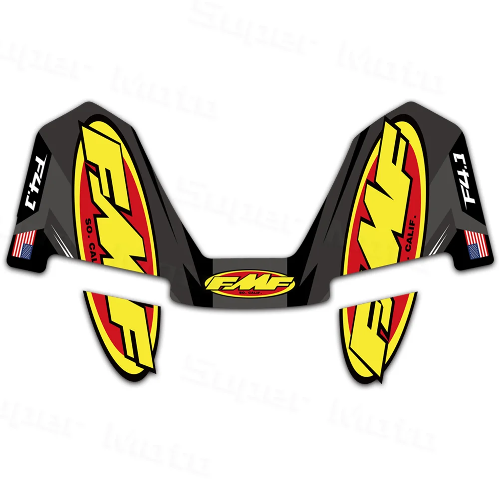 

Мотоциклетный глушитель, наклейки на трубу FMF, гоночное украшение, водонепроницаемые универсальные виниловые наклейки для FMF, заводские наклейки 2T 4T