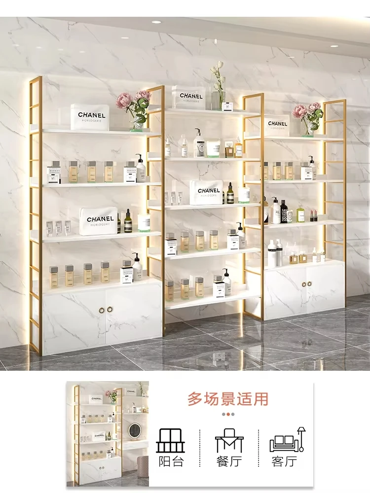 Regale für Hautpflegeprodukte Manuelheitssalons Kosmetikvitrine Produktvitrinen Pr а такжеentationsregale mit Lichtern und Spieg