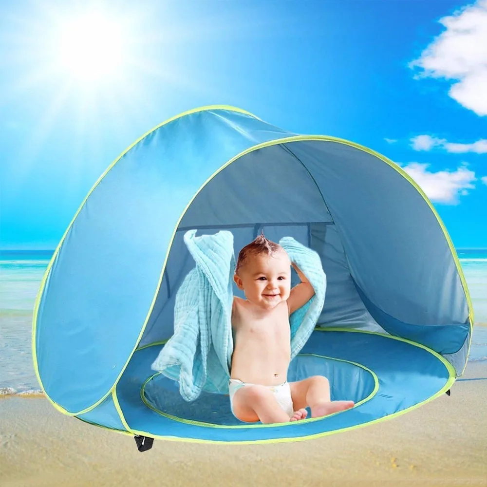 

Baby Beach Tent uv-protecting Sunshelter with Pool Waterproof Pop up Awning Tent Kids Outdoor Camping Sunshade Drop Shipping