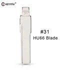 KEYYOU 1020x дистанционный ключ заготовка HU66 Blade No.31 для Audi для VW Volkswagen Jetta Golf Passat B5 тигуан Жук для Polo камера Bora Touran