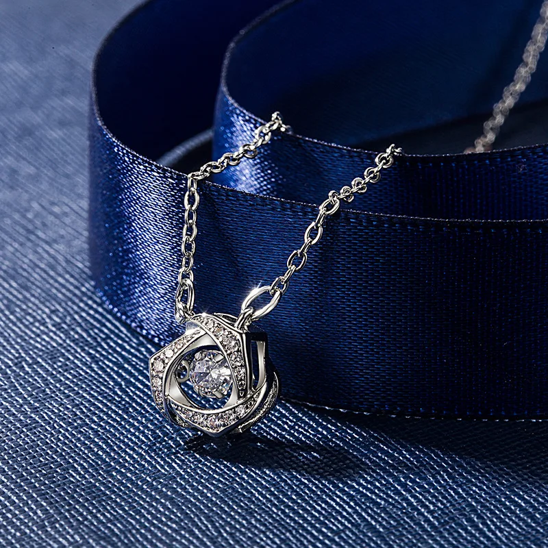 

DIWENFU Real S925 Sterling Silver 45cm Necklace Natural Sapphire Pendant for Women 3 Carat AAA Diamond Rings Box Fine Jewelry