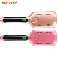 sonofly 2632mm hair curler led triple barrel 140 230%e2%84%83 curling iron styling tool temperature control big wave waving tool jf 283