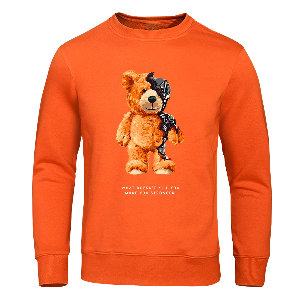 

Teddy Bear Show You What I Am Really Look Like Mens Hoodie Fashion Pullover Sweatshirt Autumn Fleece Hoodies Casual Clothes Man