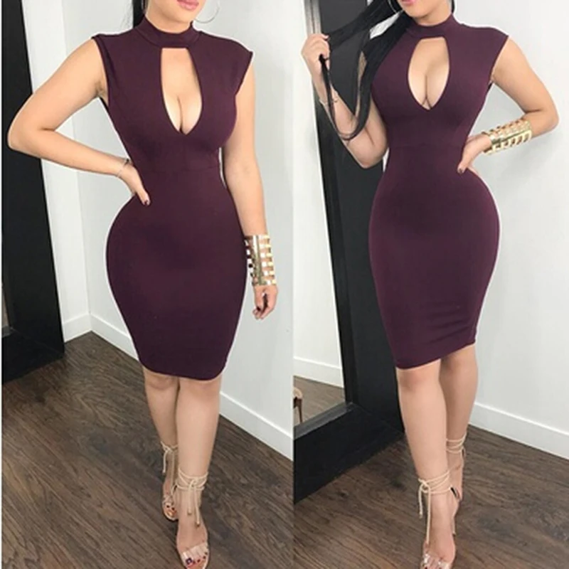 

Summer 2023 Sexy Bodycon Party Dress Turtleneck Lace Stitching Hip Women Dress Hollow Out Open Back Bodycon Sexy Chest Dress
