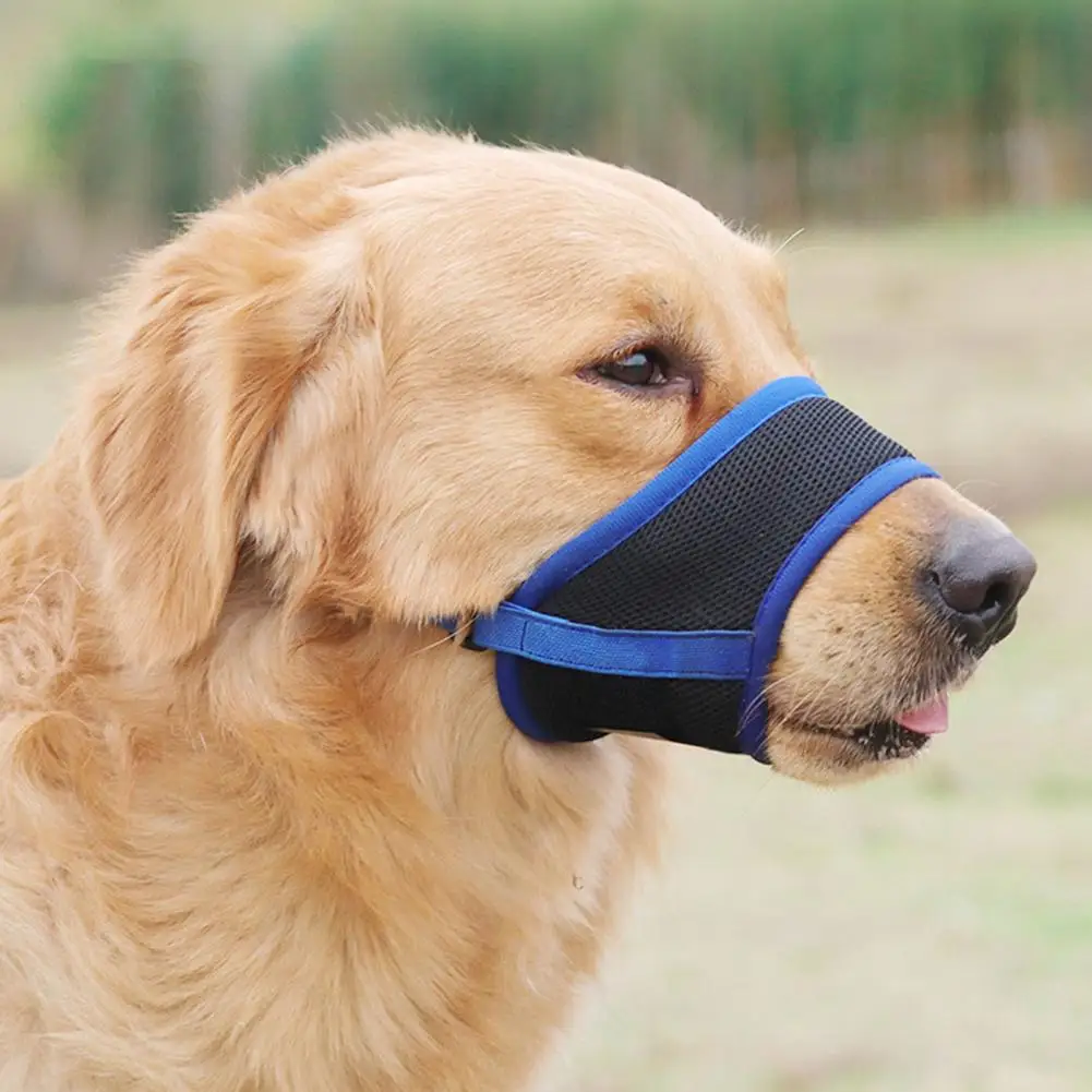 

Pet Face Cover Wearable Tear-resistant Breathable Mesh Pet Accessories Dog Face Protector Dog Mouth Cover