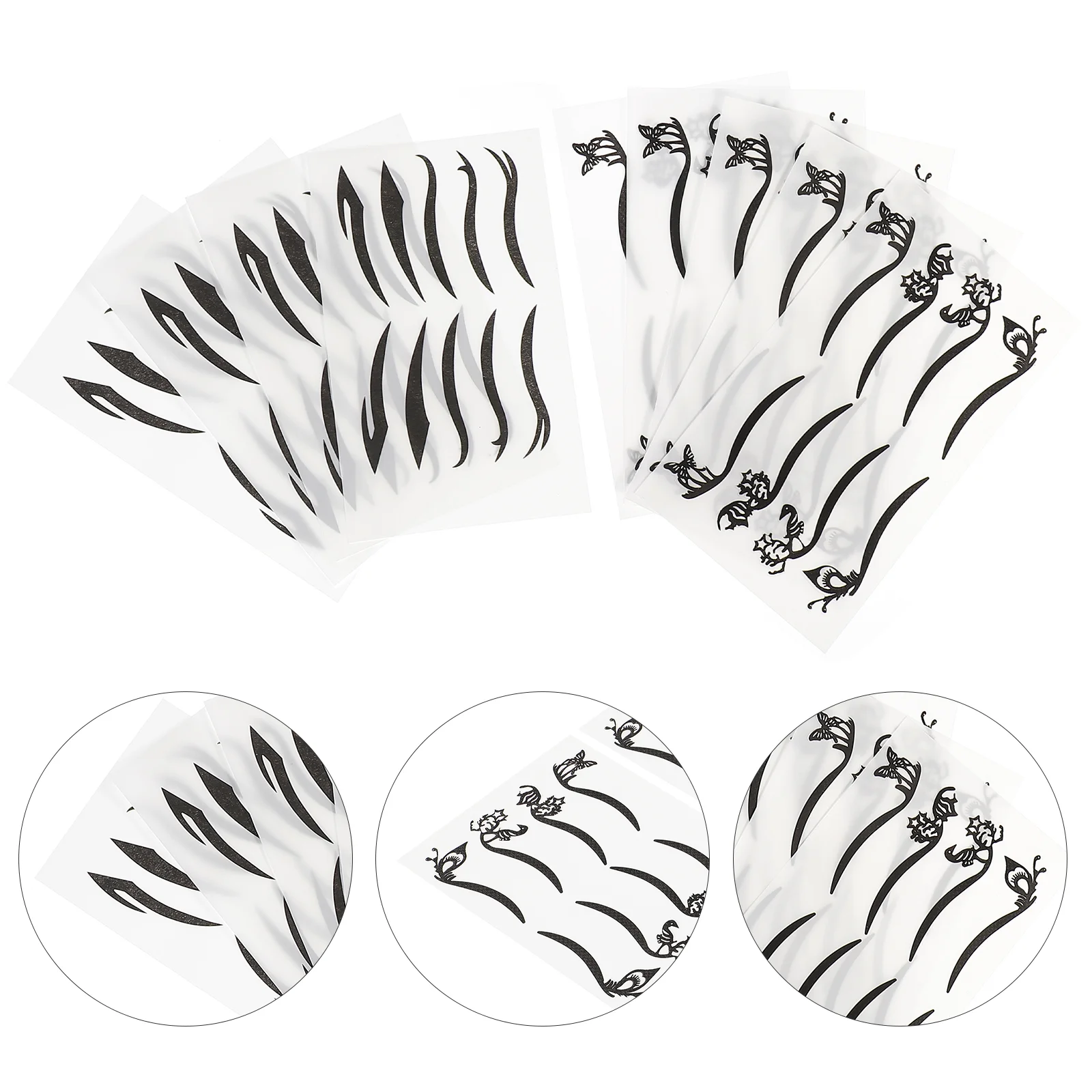 

Eye Line Sticker Adhesive Eyeliner Black Self- Adhesive Eye Line Strip Sticker Eye Line Strip Sticker Winged Eyeliner Stickers