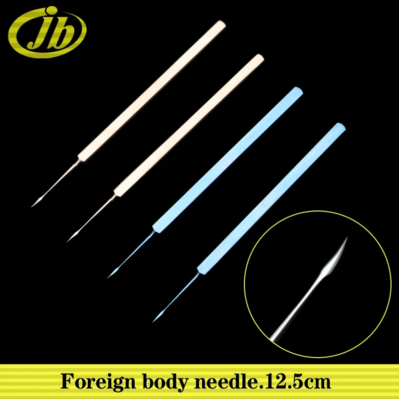 Foreign body needle stainless steel 12.5cm titanium alloy ophthalmic instruments sharp straight handle
