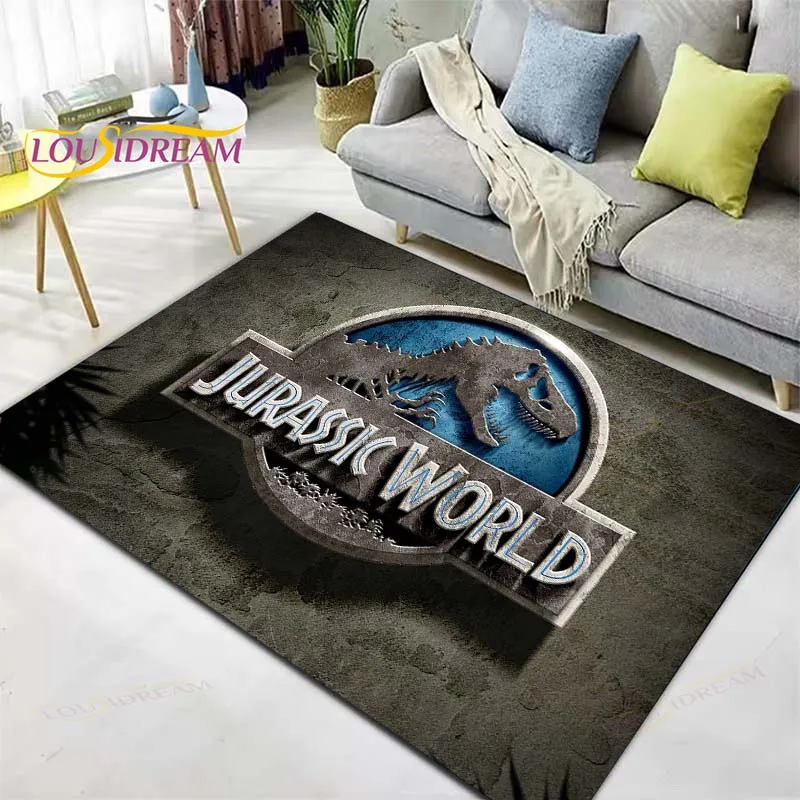 

Jurassic Park 3D printed Carpet Rugs Home Decor Soft Flannel Bedroom Mat Baby Play Crawl Carpets For Living Room