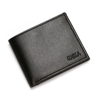 men short bifold faux leather masculina billfold billetera credit id card holder wallet slim purse clutch solid hombre business