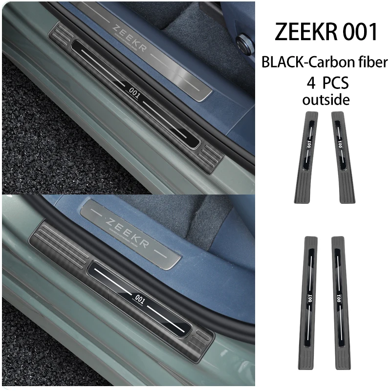 

для полосок на пороги ZEEKR 001, специальные защитные полосы из нержавеющей стали в автомобиле, модернизация против царапин, украшения