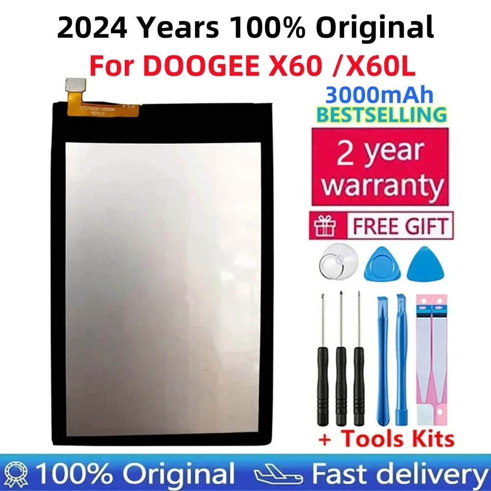 100% оригинальный новый аккумулятор DOOGEE X60/X60L 3000 мАч для смартфона + инструменты