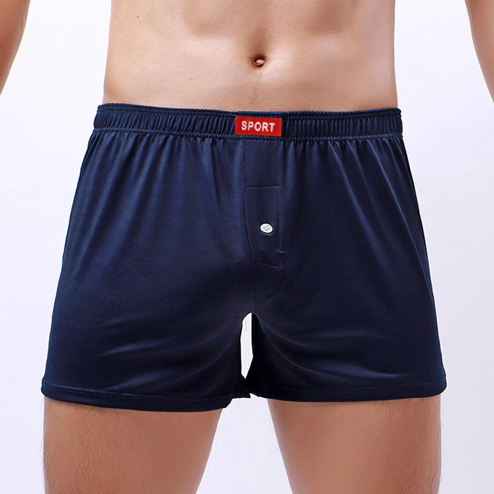 

Sexy Men Boxer Button Closure Briefs Pouch Underwear High Waist Sports Elasticity Shorts Trunks Soft Breathable Underpants