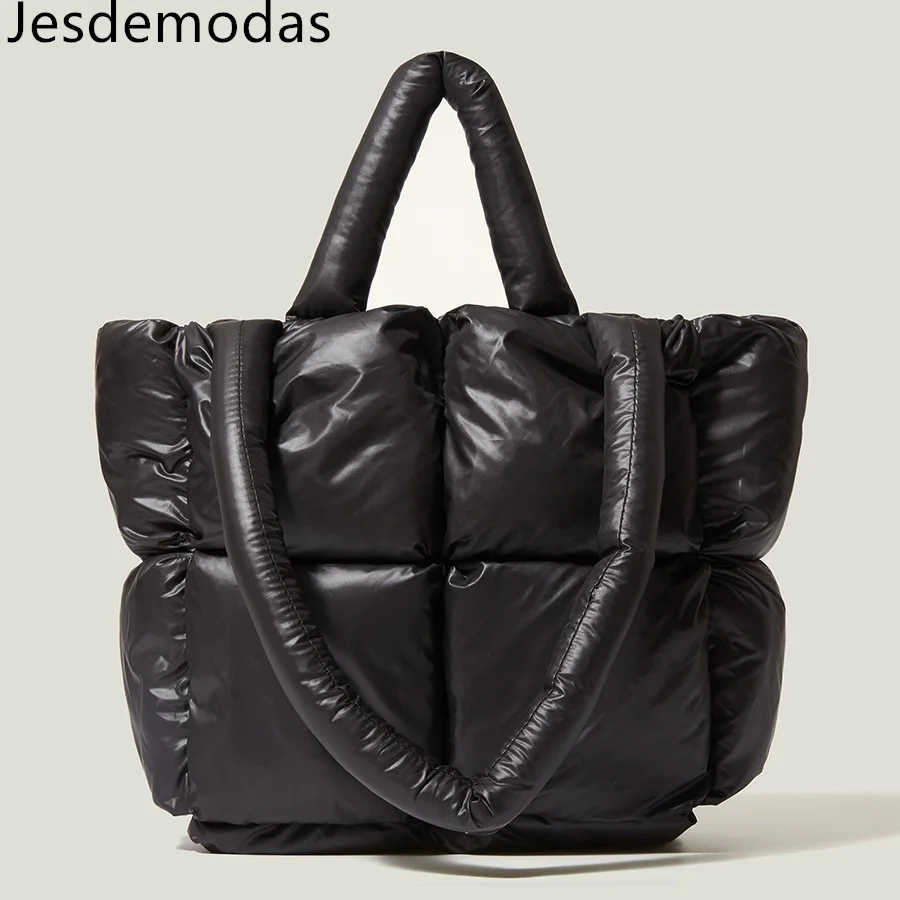 

2022 Winter Puff Bag Large Tote Padded Handbags Quilted Women's Shoulder Bags Designer Nylon Down Cotton Crossbody Bag Purse